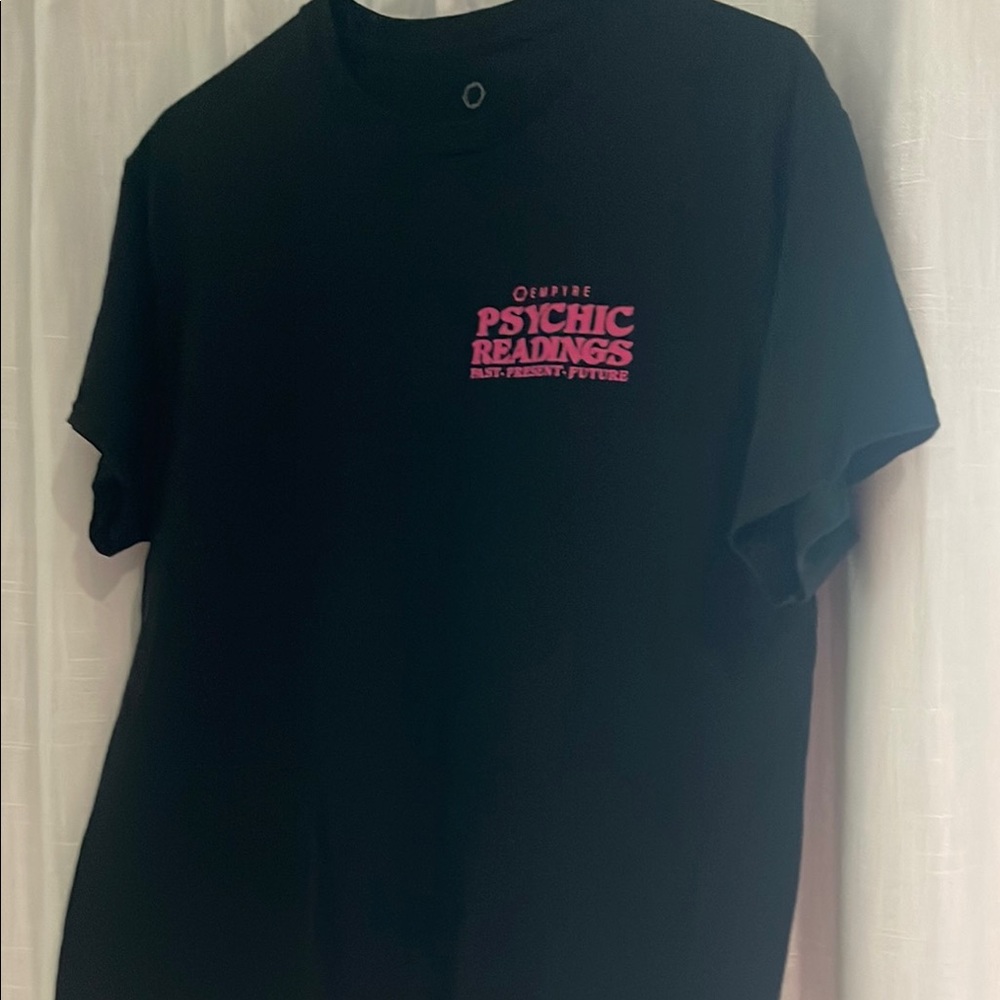 Black T-Shirt with Pink Graphic